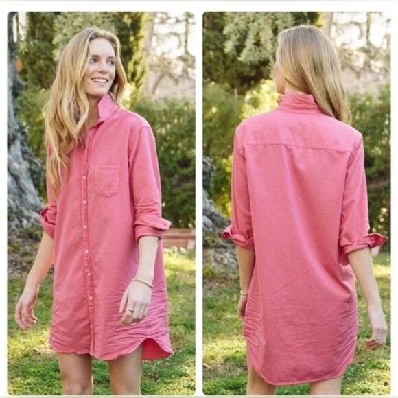 Frank & Eileen Dresses & Skirts - FRANK & EILEEN Mary Classic Shirt Dress Famous Denim in Sunset Pink Size M